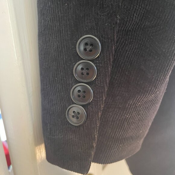 Men's Villini Jacket by S&K Famous Brands Size 44L Black Corduroy Paisley - Picture 4 of 9